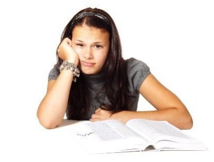 Bored student having problem staying engaged and awake in class