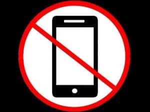 No cell phone sign. Use with study group.