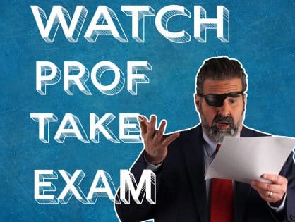 Professor surprised at reading exam